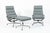 This pair of authentic Eames for Herman Miller Aluminum Group Soft Pad Recliners and Soft Pad Ottoman was manufactured in...