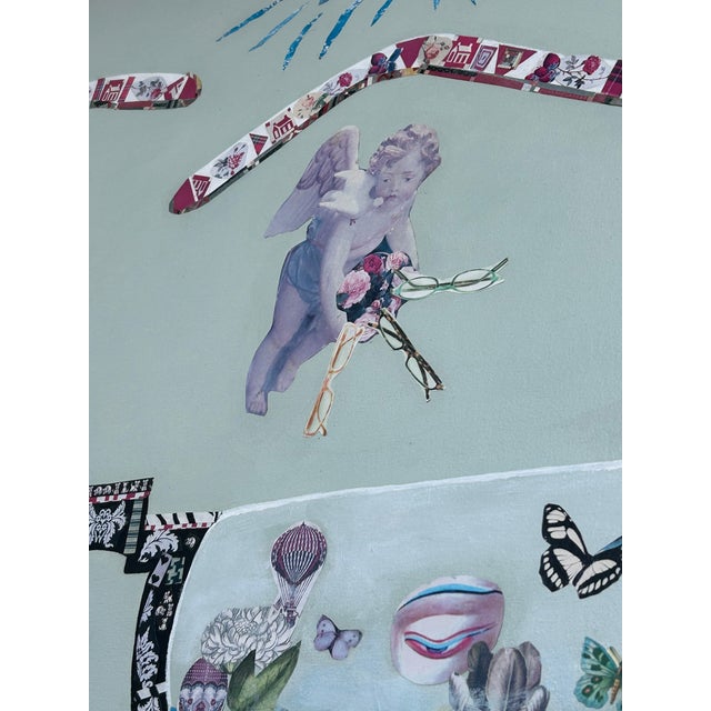 Very Large Intricate Collage Titled Diving Deep For Sale - Image 15 of 18