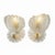 These vintage Barovier & Toso table lamps feature a sophisticated shell-shape and Murano glass craftsmanship. Dimensions:...