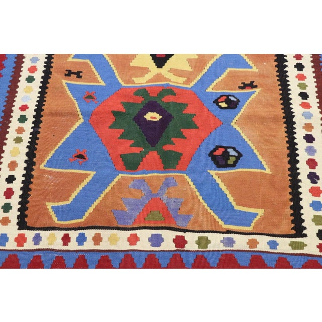 Vintage Persian Shiraz Kilim Rug, 03'04 X 05'08 For Sale - Image 4 of 9