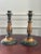 Italian Florentine Style Green and Gold Candle Holders--a Pair For Sale - Image 4 of 13