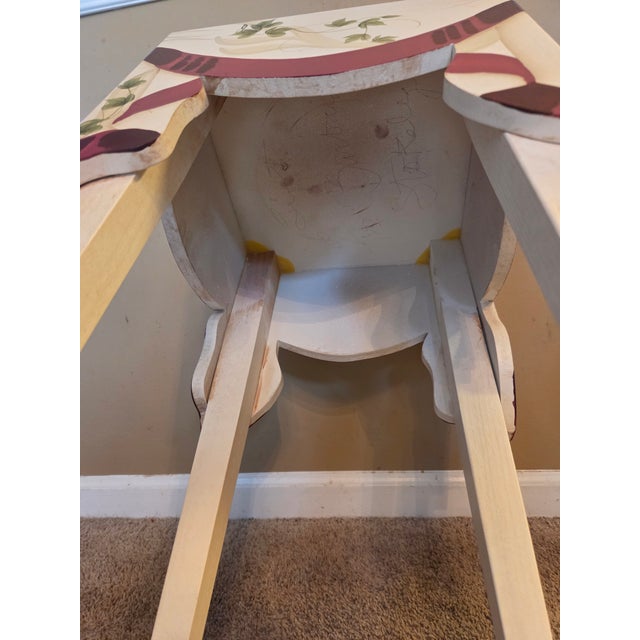 Late 20th Century Trompe L’oeil Faux Draped Wood Side Table For Sale - Image 9 of 11
