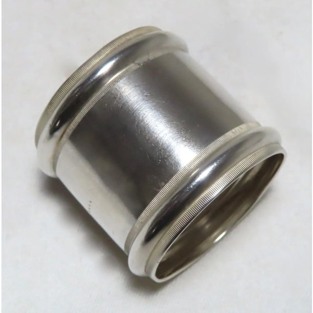 Large - Oversize Antique American Solid Coin Silver Napkin Ring by Wood & Hughes For Sale In Boston - Image 6 of 13