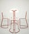Mid-Century Modern Italian Red and White Metal and Wood Chairs, 1980s, Set of 4 For Sale - Image 14 of 16