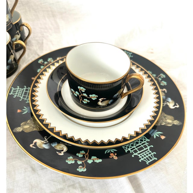 Vintage Fitz & Floyd "Chinoiserie" Dinnerware Set of 47 For Sale - Image 12 of 12
