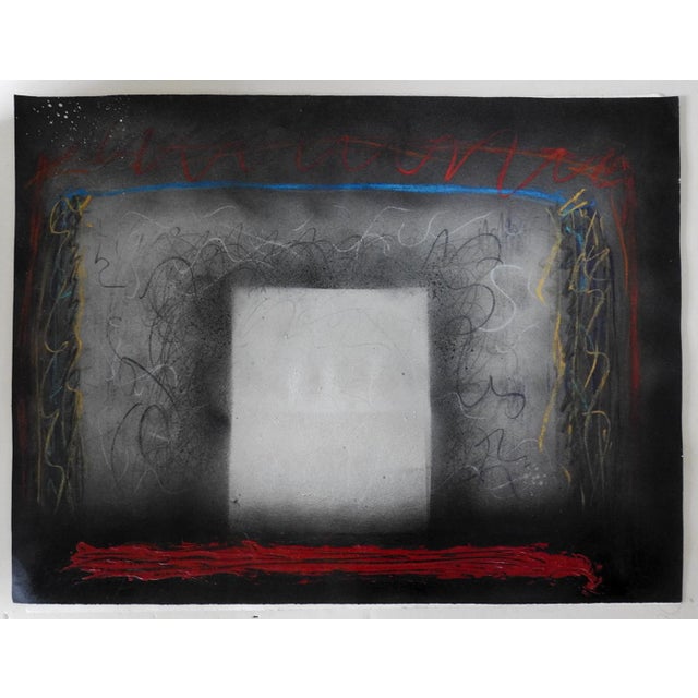 Paper Abstract Silver Black Painting For Sale - Image 7 of 7