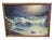 MCM Oil Painting Ocean Rocks Scene For Sale - Image 9 of 9