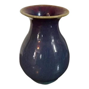 19th Century Chinese Oxblood Sang de Boeuf Porcelain Vase with Flambe Glaze