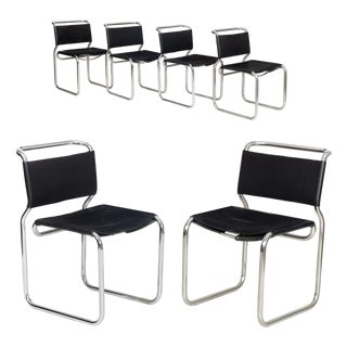Set of Six Mid Century Modern “Ch66" Dining Chairs by Nicos Zographos For Sale