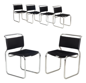 Set of Six Mid Century Modern “Ch66" Dining Chairs by Nicos Zographos