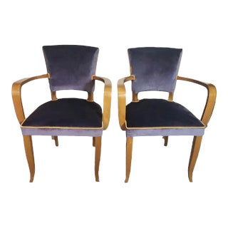 1930s Art Deco Pair of French Chairs Model "Bridge" For Sale