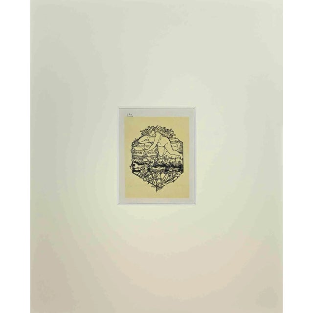 Modern Giulio Cesari, Ex Libris Giorgio Balbi, Woodcut, 1942 For Sale - Image 3 of 3