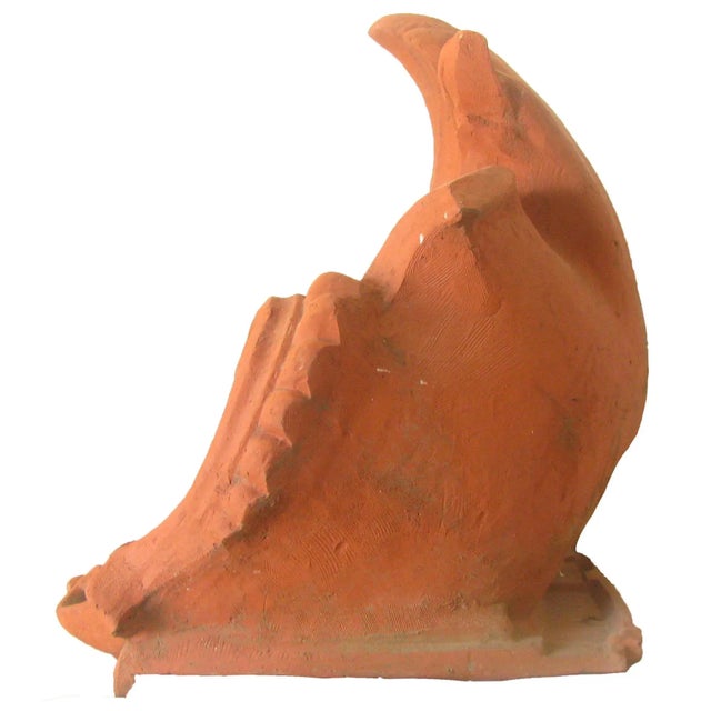 Very large unglazed terracotta architectural element sourced through a to-the-trade importer of European antiques. What a...