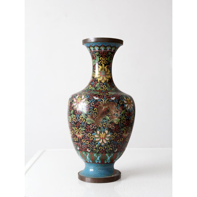 Antique Chinese Cloisonne Bottomless Vase For Sale - Image 12 of 18