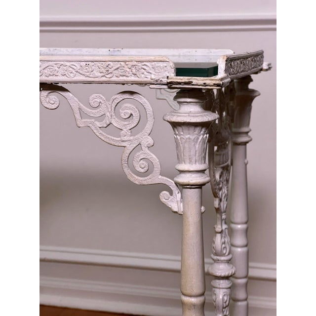 Antique French Cast Iron Two-Tier Garden Table, Etagere With Glass Tops. Circa 1880 For Sale - Image 11 of 13