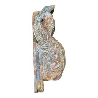 Vintage Decorative Wooden Architectural Corbel For Sale