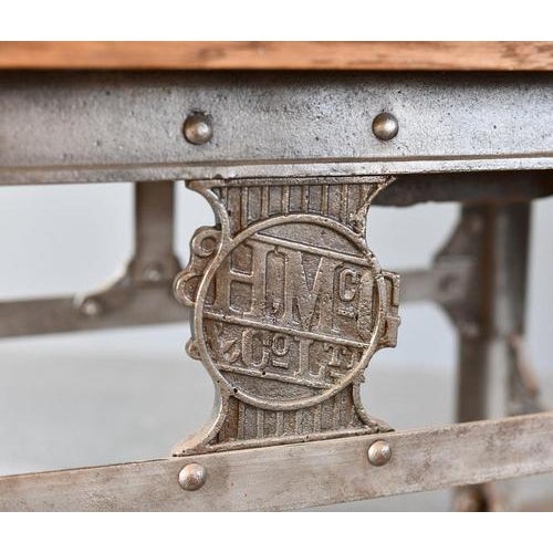 Large Industrial Dining Table by H Mc-G and Co LTD, 1920s For Sale - Image 9 of 13
