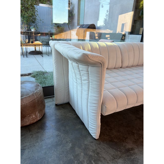 Vintage Belgian Linen Sofa For Sale - Image 4 of 7