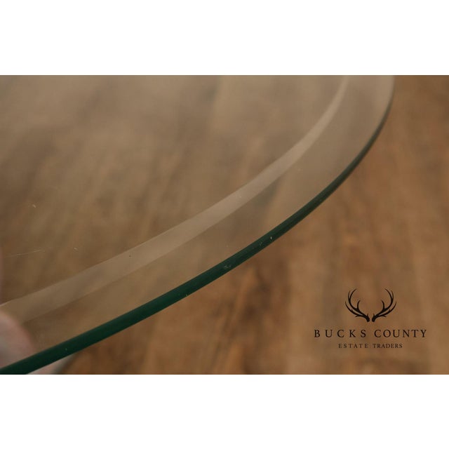 Hollywood Regency Style Swan Form Round Glass Top Center Table For Sale - Image 15 of 18