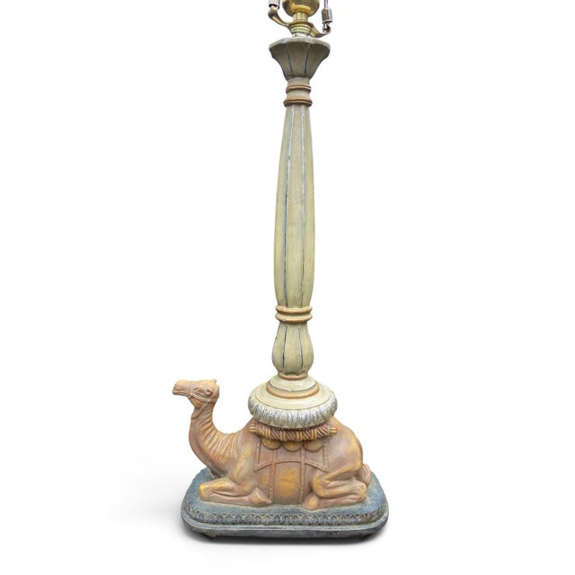 Vintage Moorish Style Ceramic Camel Lamp For Sale - Image 10 of 11