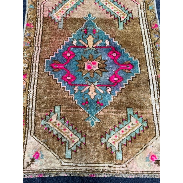 Contemporary Turkish Yastik Rug 1'6" x 2'1" For Sale - Image 3 of 5