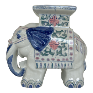Vintage Mid Century Chinoserie Elephant Garden Plant Stand