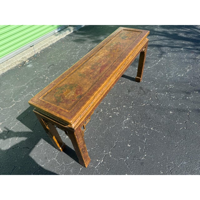 Shell John Widdicomb Chinoiserie Console Table For Sale - Image 7 of 11