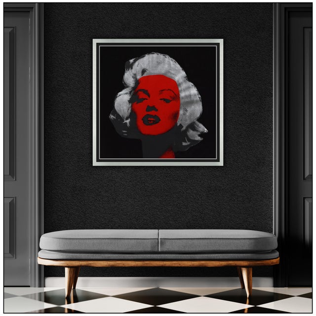 Late 20th Century Late 20th Century Marilyn Monroe Pop Art Red Oil Painting Steve Kaufman For Sale - Image 5 of 5