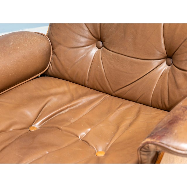 Brown Set of Canadian Lounge Chair and Ottoman from Northfield Metal Products, 1960s For Sale - Image 8 of 16