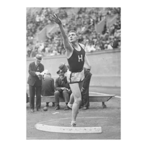 1931 Harvard Track & Field Shot Putting Photograph
