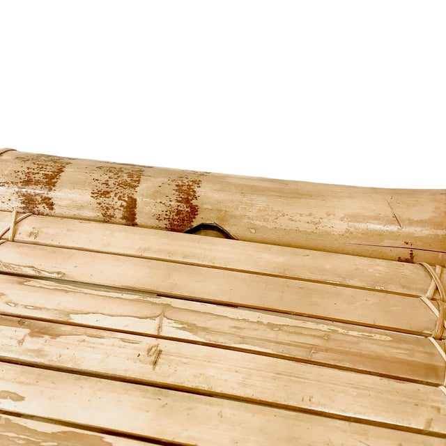 Vintage Natural Bamboo Side Chair With Wrapped Details For Sale - Image 12 of 18