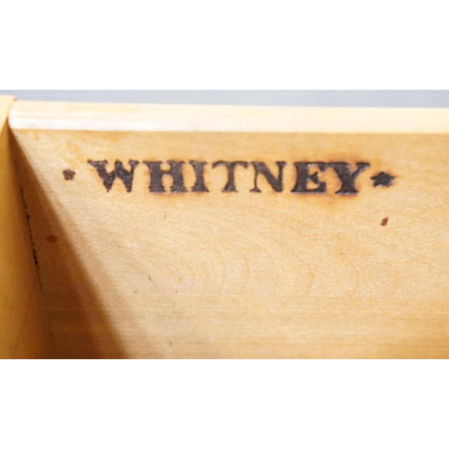 Whitney Furniture Solid Hard Rock Maple Early American 32" Secretary Desk 7493 For Sale - Image 12 of 18