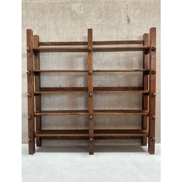 Vintage Brutalist Wabi-Sabi Wall Cabinet in Oak For Sale - Image 12 of 12