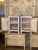 Pair Painted & Distressed Carved Cabinets with Shelf For Sale - Image 11 of 13