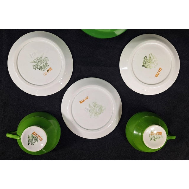 Green Vintage Green Laveno Italian Tea Set, Società Ceramica Italiana, Mid Century For Sale - Image 8 of 13