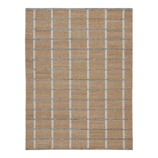 Rug & Kilim’s Scandinavian Outdoor Rug in Brown, White & Black Pattern - 8'x8' For Sale
