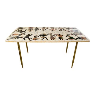 1960s Vintage Pietra Dura Marble/Stone Inlay Console Table/Small Table/Desk For Sale
