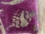 Decorative pillow crafted from an authentic Nomi Design hand-stenciled velvet, featuring an elegant scrolling motif in...
