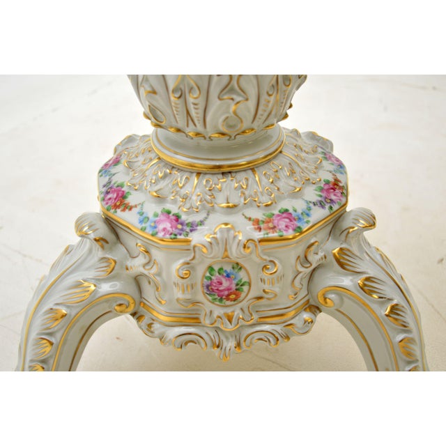 Porcelain Side Table in the style of Dresden for Von Schierholz, 1950s For Sale - Image 9 of 11