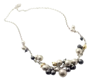 Late 20th Century Gurhan 24k Gold Sterling Silver Long Caviar Bead Necklace