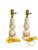 Art Nouveau Pair of Vintage Hand-Painted Bristol Glass Table Lamps With Woven Shades For Sale - Image 3 of 17