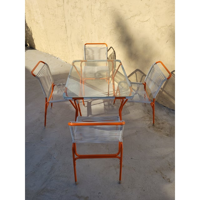 Vintage 1960s Ames Aire Mid Century Patio Dining Table & 4 Chairs