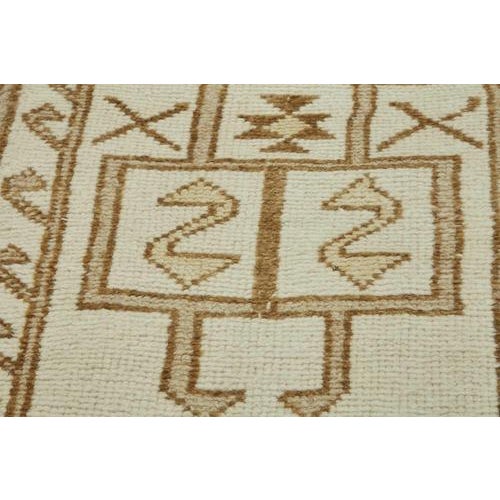Bohemian Beige Runner Rug For Sale - Image 5 of 7