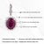 8.69Ct Oval Cut Ruby & Diamond Halo Contemporary Pendant in 14k White Gold For Sale - Image 12 of 15