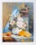 Impressionist Still Life of Roses With an Orange, Eugene Henri Cauchois Poster For Sale - Image 3 of 3