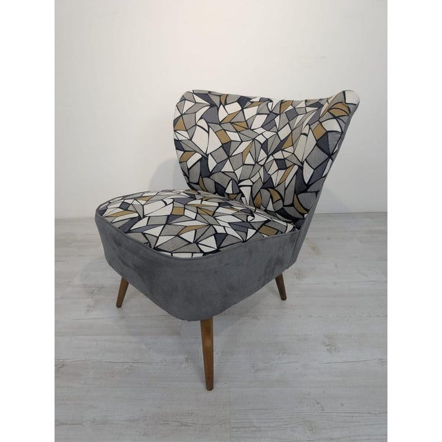 Vintage Cocktail Chair in Fabric For Sale - Image 5 of 15