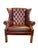Chesterfield Wingback Chair in Red Leather For Sale - Image 5 of 5