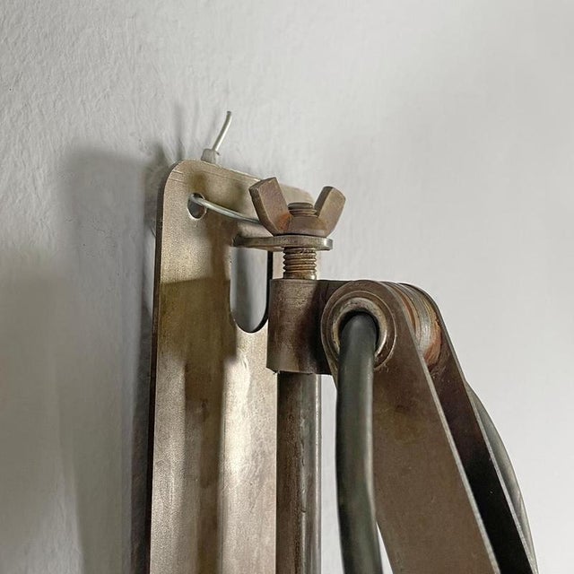 Mid-Century Modern Italian Pantograph Wall Lamps with White Metal Diffuser, 1960s, Set of 2 For Sale - Image 16 of 18