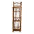 Vintage Scorched Bamboo Boho Wall Shelf Organizer For Sale