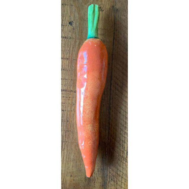 Vintage Trompe‑L’Oeil Majolica Hand Painted Faux Vegetables From Italy. Set of 6 for French Country, Cottage Core, English and Italian Decor For Sale - Image 9 of 11